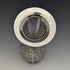 1915 British antique cut glass large vase with pure silver decoration Walker&Hall
